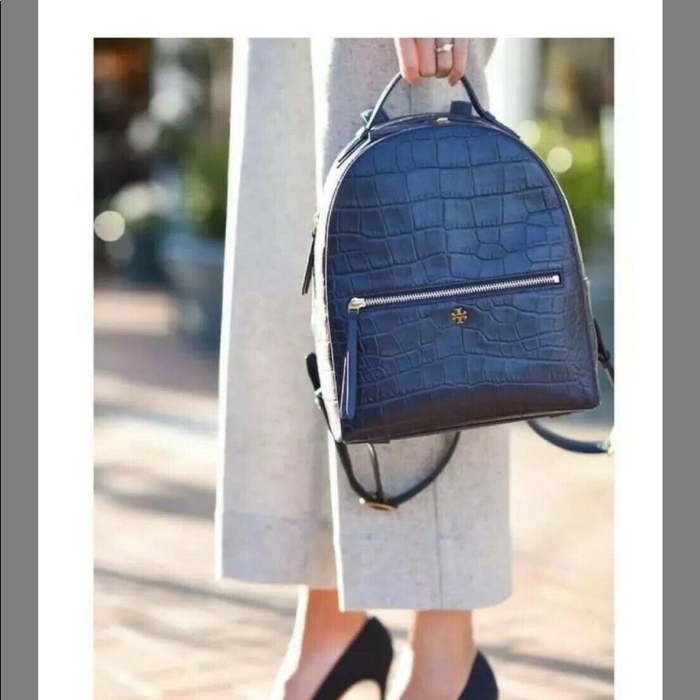 Tory Burch tory burch croc-embossed backpack